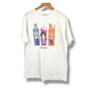 Fruits Basket‎ Anime Graphic Tee Crunchyroll White T-Shirt Size L